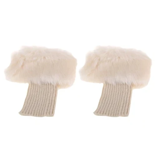 Womens Winter Warm Gehaakt Gebreid Bont Trim Beenwarmers Manchetten Toppers Boot Sokken