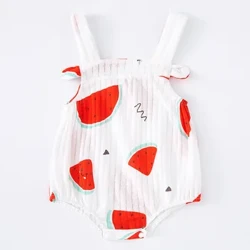 Fa'ato'a Fanau Pepe Romper Straps Bodysuit Su'e Su'e 100% Cotton Fe'a'e Oe La'ei Summer Princess La'ei Tamaiti A813
