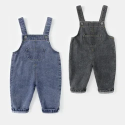 MILANCEL New Arrival Barnkläder Baby Flickor Pojkar Overaller Rejäl kort stil Toddler Denim Overol Jumpsuits