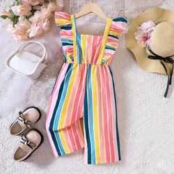 Summer New Ruffle Edge Colorful Striped Gounce per ragazze delle scuole primarie e secondarie