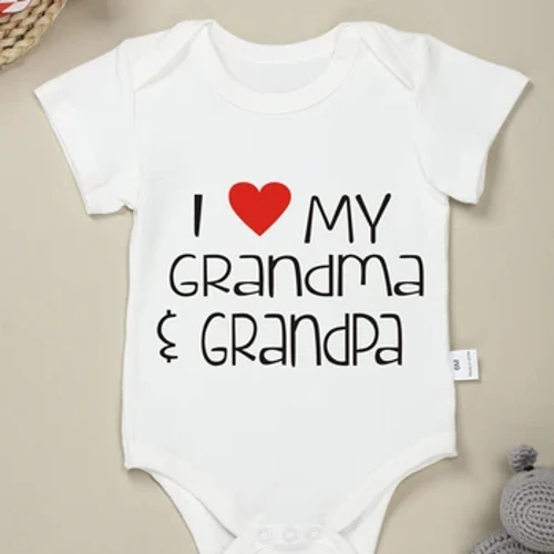 Ou te Alofa i Lo'u Tinamatua & Tamamatua Prnit Cotton Baby Onesie Minimalist Letters Series Summer Comfy Y2K 0-24M Pepe O'a'e Su'e