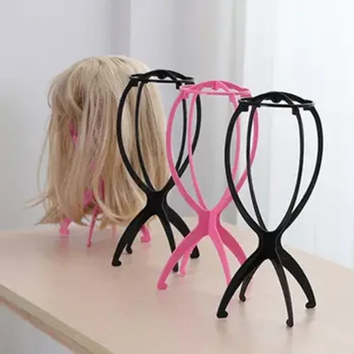 Oppbevaringsholder for parykk Sammenleggbar Creative PP sammenleggbar parykkstativ Praktisk lang levetid Hårstykke Display Stabilt verktøy for hjemmet
