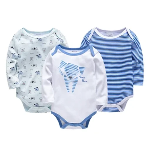 Mới Sinh Ra Bé Trai Quần Áo Bộ 3 0-3M Mùa Xuân Cotton Bé Trai Body Tay Dài Cổ Tròn Cho Trẻ Sơ Sinh quần Áo Jumpsuit
