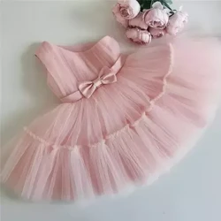 Kichkintoylar uchun tug'ilgan kun libosi 1 2 yil Yangi tug'ilgan chaqaloq uchun suvga cho'mish pushti liboslari Kichkintoylar uchun bir yelkada oqlangan cho'milish kechasi Tutu ko'ylagi
