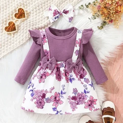 Obleka za otroke, stare 3 mesece - 3 leta, za rojstni dan, v korejskem slogu, z dolgimi rokavi, ljubke formalne obleke princese s cvetličnim motivom Ootd za punčko