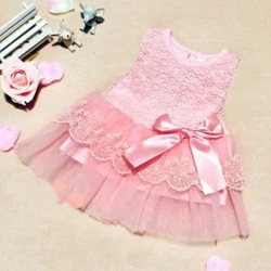 Mùa Hè Bé Gái Đầm Dự Tiệc Cho Bé Gái Sinh Nhật Váy Cưới Công Chúa Ren Christening Áo Choàng Lễ Rửa Tội Quần Áo 0-1Year