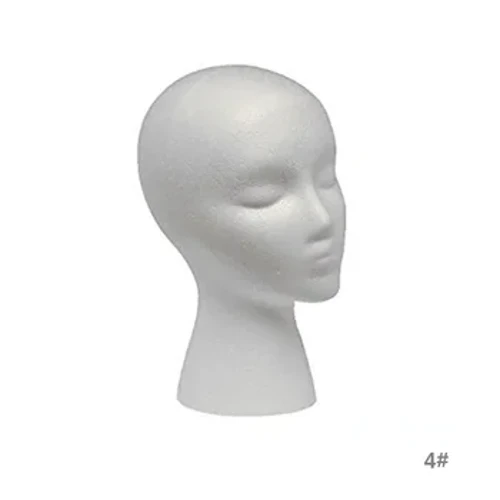 pa'epa'e Foam wig fa'aalia le Mannequin Wig Ulu Fa'aali pulou pulou Wig U'u Styrofoam Foam ulu ulu wig tu.