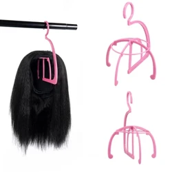Supporto per gancio per parrucca in plastica per supporto per espositore per cappelli per parrucche Supporto per espositore per parrucca portatile per cappello viola nero pieghevole