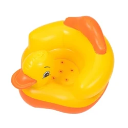 Vịt Vàng Cho Bé Ăn Ghế Sofa Ghế Bơm Hơi Cho Bé Nghỉ Ngơi Ghế Tắm PVC Có Lỗ Đi Biển Mùa Hè Ghế Trò Chơi Bể Bơi