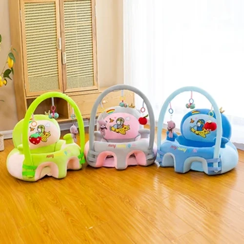 Scaun de hrănire de pluș Scaun de hrănire Skin Puff Scaun de siguranță pentru hrănire pentru bebeluși Scaun de șezut de învățare de pluș din desene animate pentru cuib pentru copii mici