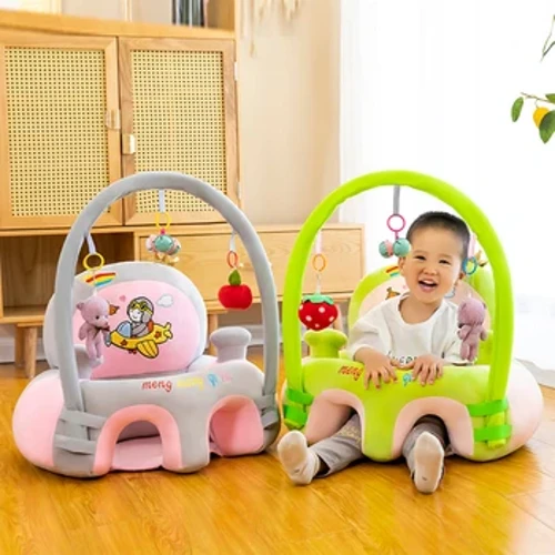 Plüsch Stull Füttern Sëtz Haut Puff Baby Füttern Sécherheetssëtz Haut Cartoon Plüsch Léieren Sit Stull fir Puppelcher Nest