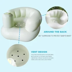Bærbart Baby Learning Sete Oppblåsbar Badestol PVC Sofa Dusj Krakk for lek Spise Badebasseng Lekeutstyr