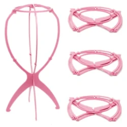 1PC faarweg Plastiks Perücke Stand eraushuelbare Hoerrahmen ausklappbare Display Kapphalter Héich Qualitéit Hoerstéck Perücke Stand Accessoiren