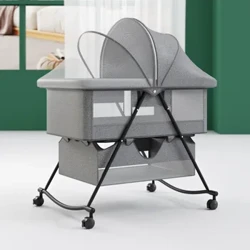 Baby barnsäng bärbar baby mobil multifunktionell bb säng vagga säng skarv säng vikbar queen size säng