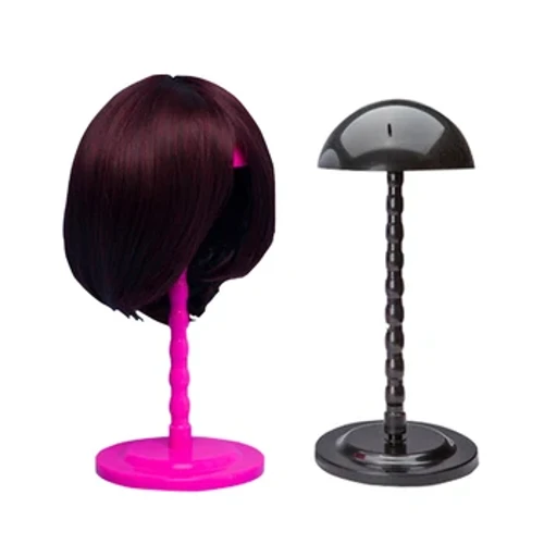 Peruca suporte de cogumelo superior plástico dobrável estável durável cabelo portátil cabeça chapéu boné display titular ferramentas para estilo perucas peruca