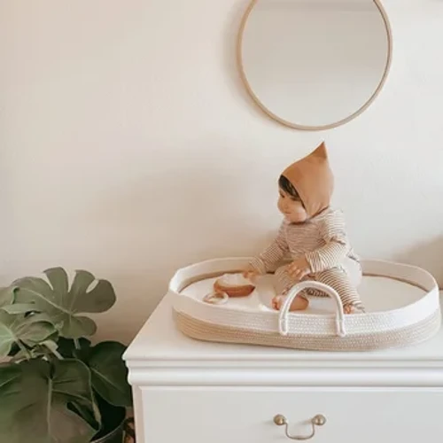 Nouveau Ins pur coton Portable bébé paniers Portable bébé panier de couchage créatif berceau lit moyen berceau pour nouveau-né