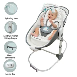 Baby Multi-Functional Rocking Chair Newborn Sleeping Cradle Bed Gift for Infant 0-2Years Old Swing Crib with Music and Vibration