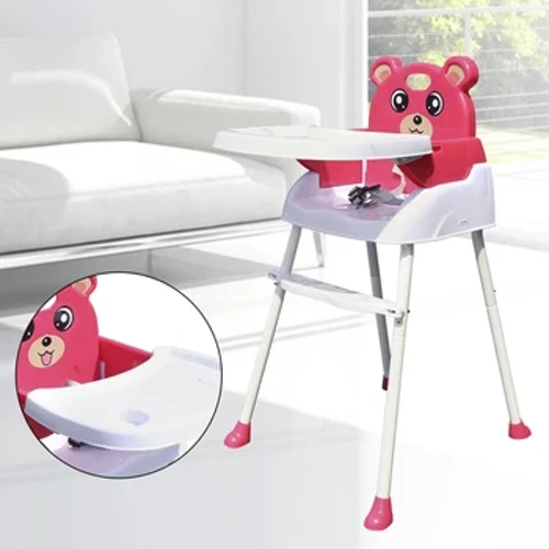 Polū/ʻōmaʻomaʻo/ʻulaʻula Baby High Chair no nā keiki e hānai ana i ka papaʻaina a me ka noho.