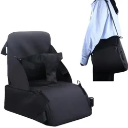 Assento elevatório para móveis de bebê, portátil, dobrável, com espaço de armazenamento, cinto de segurança, alimentação, cadeira de alta qualidade