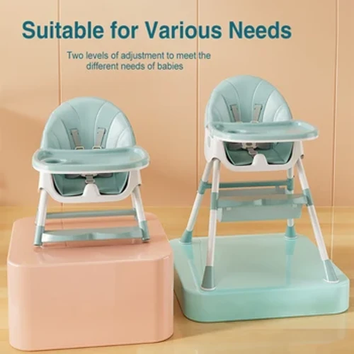 AnGku Comfort and Safety Baby Dining Chair Versatile Child High Chair with Adjustable Backrest Foldable Children' Dining Chair