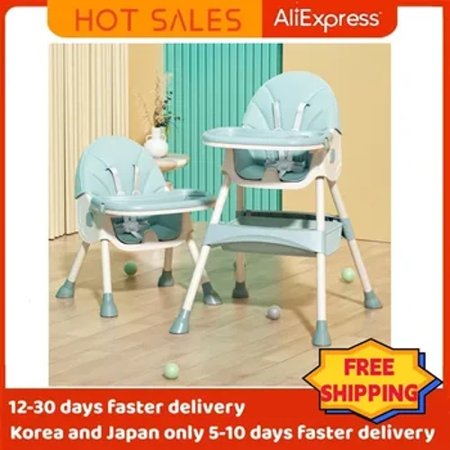 Bé Highchair Ăn Ghế Ăn Bàn Đôi Macaron Đa chức năng Điều chỉnh Chiều Cao Di Động với Túi Lưu Trữ, giao hàng miễn phí