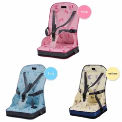 Assento portátil para jantar de bebês, assento elevatório para crianças, almofada para cadeira de bebê, dobrável, assento elevatório de viagem infantil