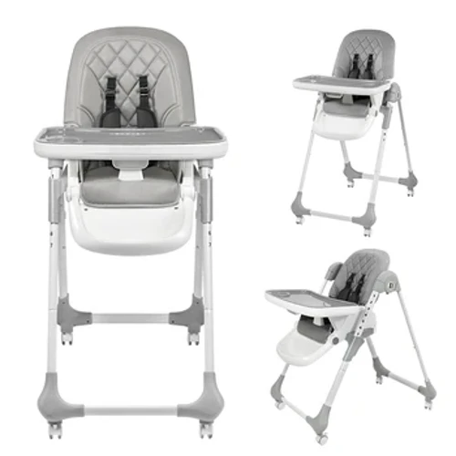 Baby High Chair Upassbar Baby Iessstull OneClick Klappt Kand Fütterstull Liewensmëttel Grad Baby Iessen Highchair Staubdicht