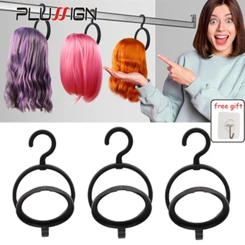 ʻO ka wig e kau ana no ka wig keʻokeʻo ʻeleʻele wig hanger no nā wig he nui no ka wig paʻa paʻa no ka hale hōʻikeʻike ʻo Wall wig stand paʻa