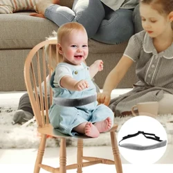 Tragbarer Baby-Esszimmerstuhl mit schützendem Mehrzweckgurt, Kindersitz (grau), Hochgurtstühle für Kleinkinder