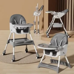 Cadeira alta para crianças, cadeira de mesa de jantar multiuso para bebês e crianças, assento portátil dobrável