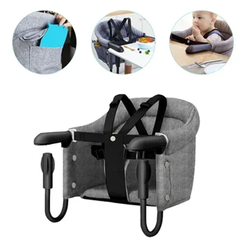 Klappbar Baby Iessdësch a Still Kanner Héich Portable Fast Oxford Stoff Befestigbar