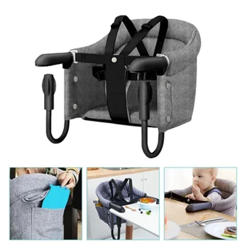 Baby Dining Tabel lan Kursi Snacks Storage Foldable Restaurant High Oxford Kain