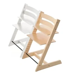 Natural Holz Highchair Baby High Chair Mat justierbare Fouss a Sëtzplack, Assembled High Chair Fir Baby a Kanner