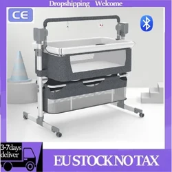 Lit bébé lit bébé lit bébé lit à bascule bébé avec moustiquaire nouveau-né lit bébé électrique lit de couchage stylo de jeu pour bébé