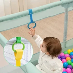Tynnu Modrwy ar gyfer Playpen Crib Babanod modrwyau codi Babi Dysgu Sefyll Llaw Tynnu Modrwy Gweithgaredd i Blant Bach Offeryn Hyfforddi Cerdded Plant