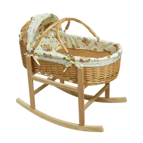 Culla in rattan Legno Culla per neonato Letto Zanzara Cestino per dormire Carrello portatile Culla Letto Vivaio Culla