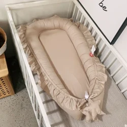 Berço de algodão removível, 88*50*15cm, ninho de dormir para bebê, berço com travesseiro, colchão infantil, presente para recém-nascidos