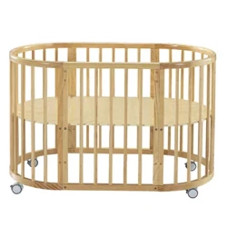 Nordic Multi-funktionell Héicht justierbar Holz Baby Cribs Kannerbett