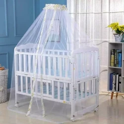 Cama de bebê mosquiteiro dobrável menina arqueado mosquiteiros portátil berço rede para berço do bebê dossel camas berço crianças bebê