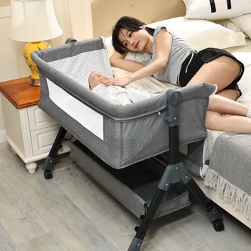 Giường Cũi Em Bé Nối Giường Queen Sơ Sinh Gấp Di Động Bé Bb Nôi Giường Tã Bàn