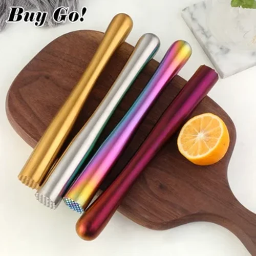 1/2 Stuks Rvs Wijn Mengen Stok Cocktail Muddler Shaker Met Verpletterende Hamer Diy Drinken Fruit Crushed Ice bar Tool