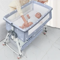 Culla per bambini, culla per bambini, lettino per bambini, pieghevole e sollevabile multifunzione, culla per neonato