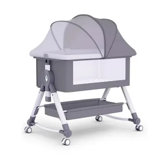 2024 Baby Crib Νεογέννητο Κρεβάτι Splicing Big Bed Baby Rocking Bb Παιδική κούνια Πολυλειτουργική φορητή πτυσσόμενη.