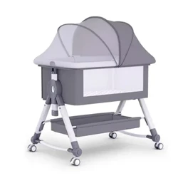 2024Baby Crib Neigebuerenen Bett Splicing Big Bett Baby Rocking Bett Bb Kanner Crib Multifunktionell Mobile Klappbar.