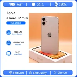 Apple iPhone 12 mini 5G Face ID Simu ya Mkononi Iliyotumika Halisi Iliyofunguliwa 5.4" 64/128/256GB ROM Kamera ya Hexa-core IOS 12MP
