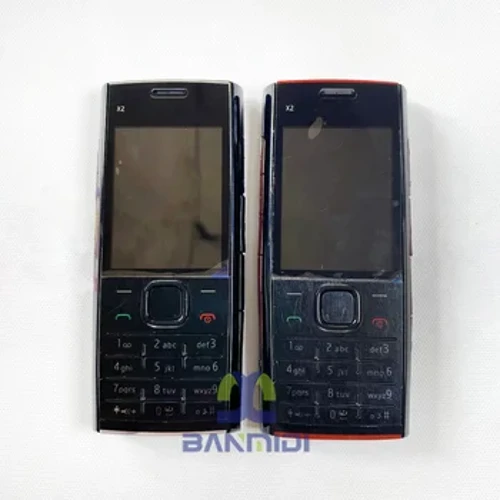 Kilitli X2 X2-00 Cep Telefonu GSM 850/900/1800/1900 Orijinal Finlandiya Yapımı Kullanılan Cep Cep Telefonu Bluetooth 5MP Yalnızca İngilizce Tuş Takımı