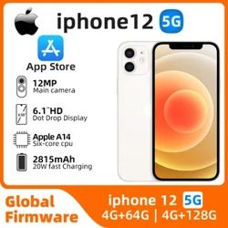 Apple iphone 12 Díghlasáil 6.1 orlach 128G Gach Dath i Dea-Rialáil Fón úsáidte bunaidh