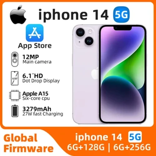 Apple iphone 14 Wedi'i ddatgloi 6.1 modfedd 256G Pob Lliw mewn Cyflwr Da Ffôn defnydd gwreiddiol