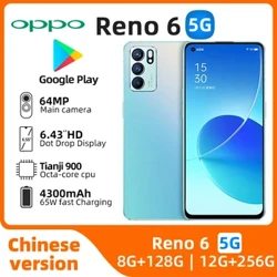 oppo Reno6 5G Android heb ei gloi 6.43 modfedd 12GB RAM 256GB ROM Pob Lliw mewn cyflwr da Ffôn a ddefnyddiwyd yn wreiddiol