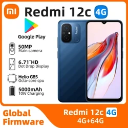 Xiaomi Redmi 12C 4g SmartPhone MTK Helio G85 6.71inch 60hz LCD 10W Încărcare 5000mAh 50MP+5MP Cameră Telefon folosit original